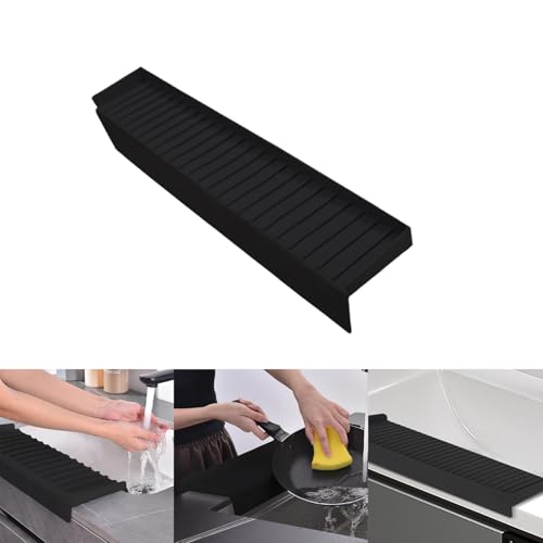 4x20 Inch Silicone Sink Splash Guard and Edge Protector for Kitchen Sink Splash Guard Protects Countertops from Scratches Fits Granite Quartz Stainless Steel