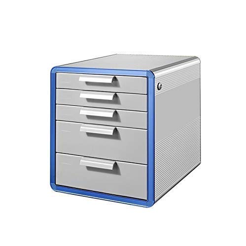 Preisvergleich Produktbild Aktenschränke, Aluminiumlegierung Speicherfächer, Schreibtisch Speichereinheit Organizer abschließbare Schublade Sorter A4 Box for Office (Größe: 28,6 * 34,6 * 25.3cm) Home Office Möbel WKY