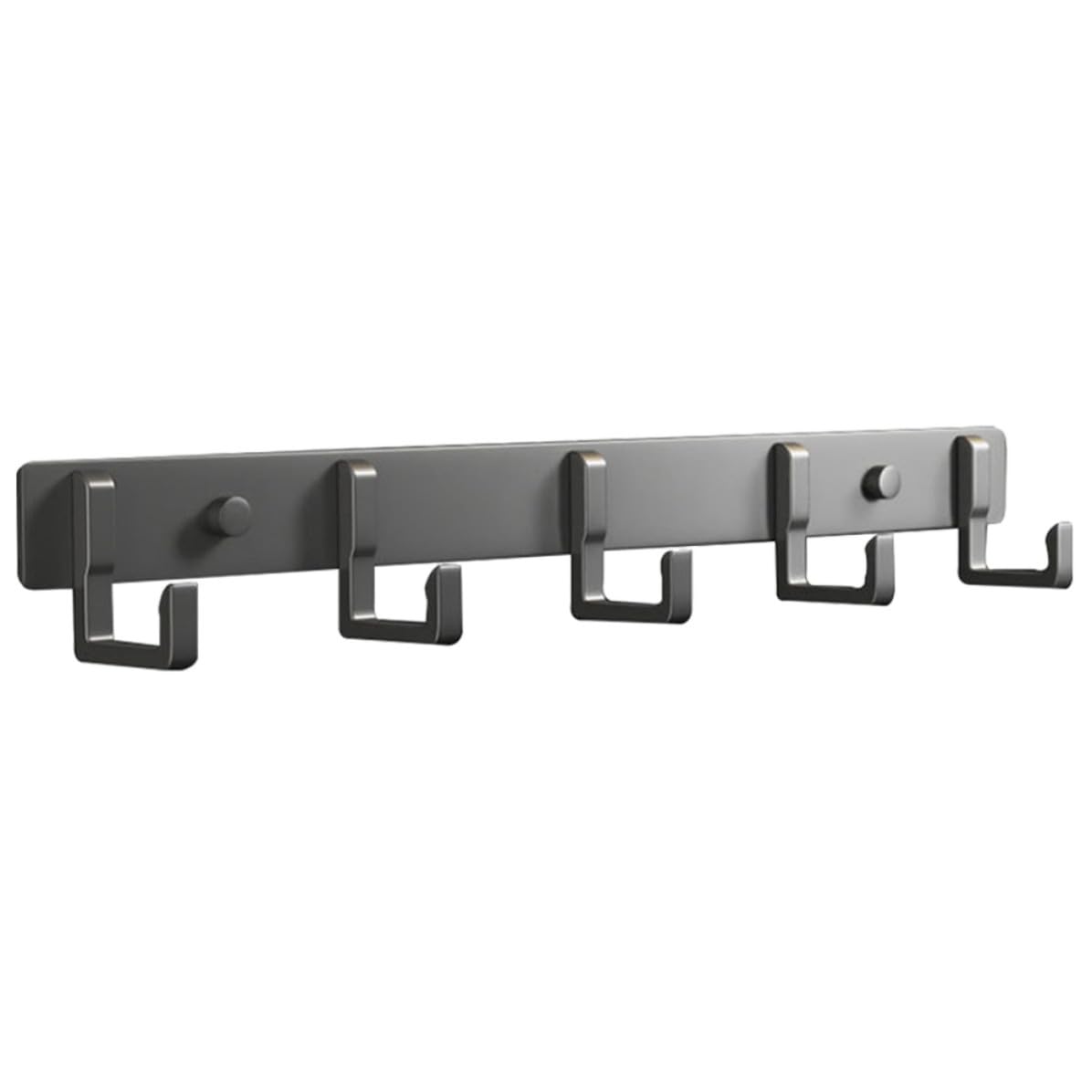 Perchero de pared sin clavos instalación fácil de aluminio con 5 ganchos multifuncionales