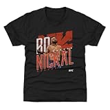 500 LEVEL Bo Nickal UFC Youth Shirt - Bo Nickal Shrug WHT (Tri Black, 14-16Y X-Large)