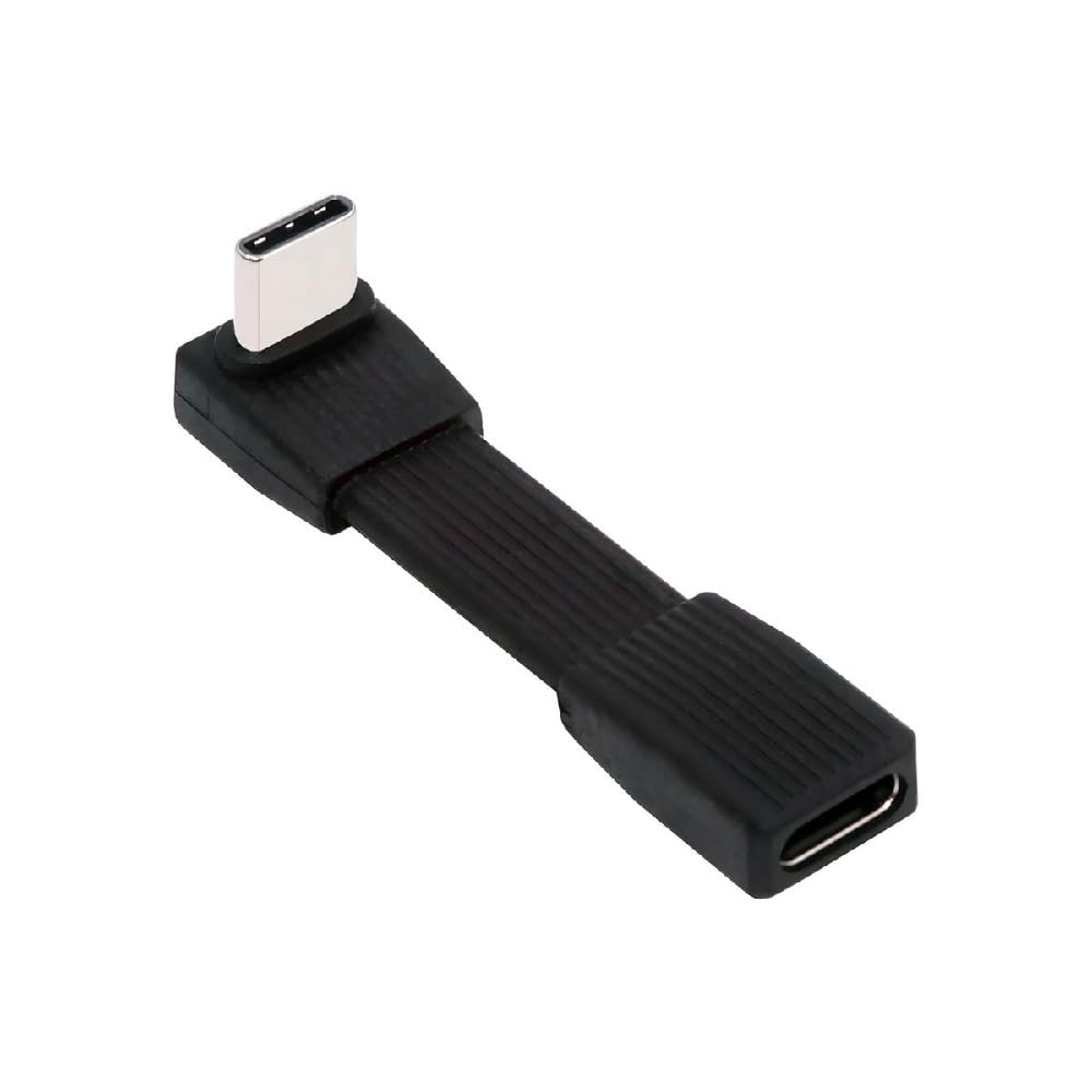 cablecc 240W USB5.0 80Gbps FPC フラットスリム USB Type C 延長ケーブル オス-メス アップアングル 90度 16K 8K 60Hz 5K 5K 51MM