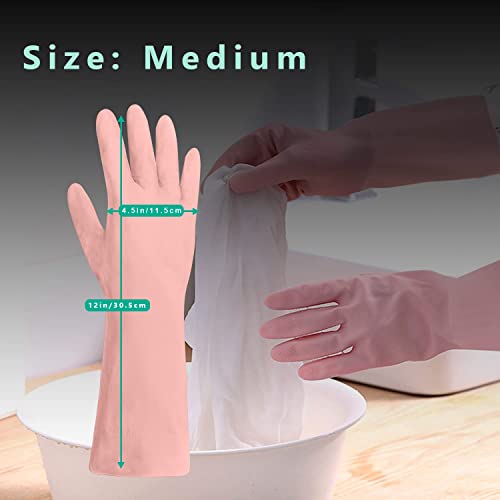 Ursmart Dishwashing Household Gloves -6 Pairs Rubber Kitchen Gloves Kitchen Gloves For Washing Dishes Home Bathroom Laundry Cleaning(Color Random) #TOP1