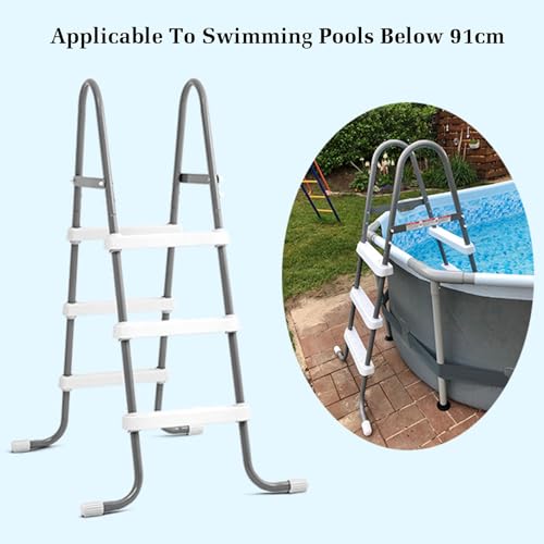 Escalera para piscina con pasamanos de acero inoxidable miniatura 3