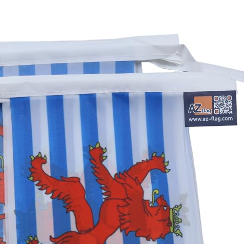 Image of AZ FLAG Luxembourg red lions 6 meters BUNTING Flag 20 flags 9'' x 6'' - Luxembourger coat of arms STRING flags 15 x 21 cm