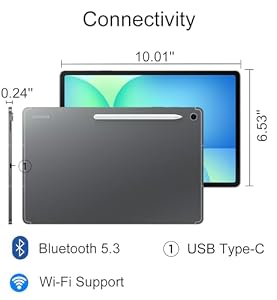 Samsung Galaxy Tab S10 FE Tablet, 10.9" 2K+, 8GB RAM, 128GB + 128GB SD Card — photo 6 of 6