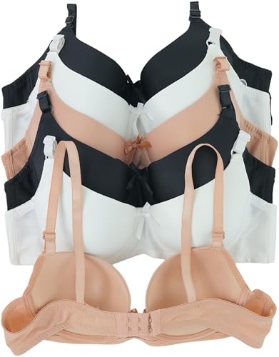 Image of ToBeInStyle Women's Pack of 6 Classic Style Underwire Supportive Padded Bras