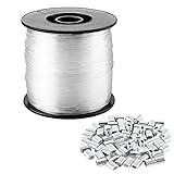 CertBuy 218 Yard Strong Clear Fishing Wire 0.8mm Fishing Line Invisible Nylon Thread with 100 Pieces...