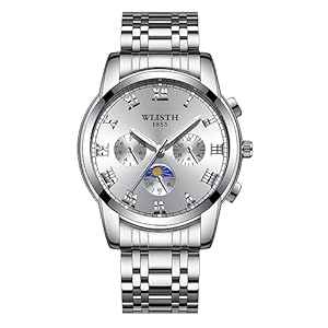 Ackssi Men’s Analog Quartz Watch with Stainless Steel Strap ACKM-015-03