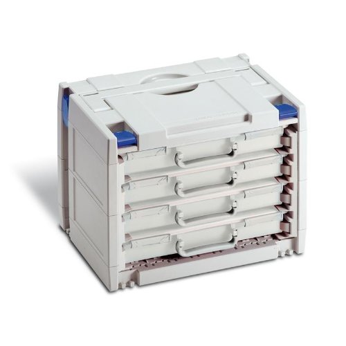 Preisvergleich Produktbild TANOS-Rack-systainer IV Lichtgrau mit blauen Verschluss
