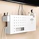PUIOTEAI Wandbehang Router Verstecken Regal, Router Regal, Router Aufbewahrungsbox, Wand Router Aufbewahrungsbox, Wandmontage Tv Kabel Organizer Box(White)