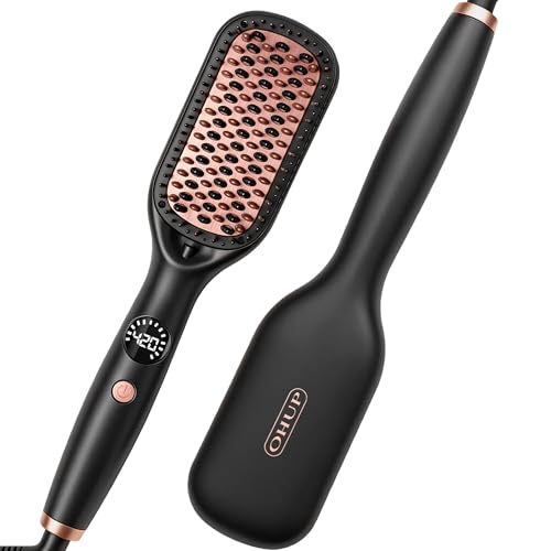 Cepillo alisador para cabello negro miniatura 1