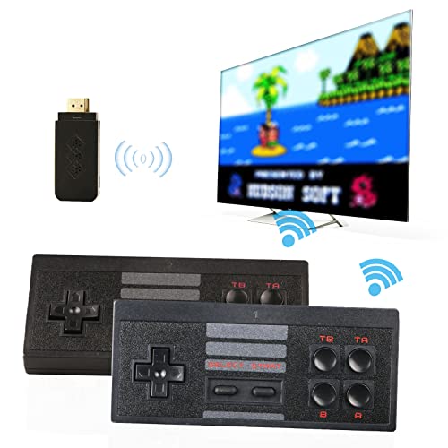 Trovono Wireless Retro Game Console With 1500 Classic Video Games, Plug And Play Video Handheld Game Console, Hdmi Hd Output For Tv With Dual 2.4G Wireless Controllers Gift Choice For Children Adults #TOP5