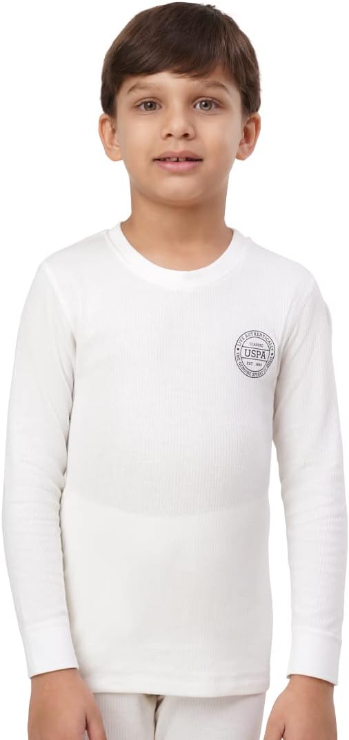 Boy's Cotton Regular Fit Crew Neck Long Sleeve IKWA Thermal T-Shirt (Pack of 1)