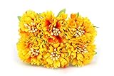 Medida del tallo: 10 cm Ramillete claveles , decoración Textil , de hogar (Amarillo)