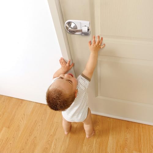 Dreambaby Child Safety Lever Door Lock - Fits Most Lever Doors Handle - Baby Proofing Doorknob Guard, White - 1 Pack - Thumbnail 3