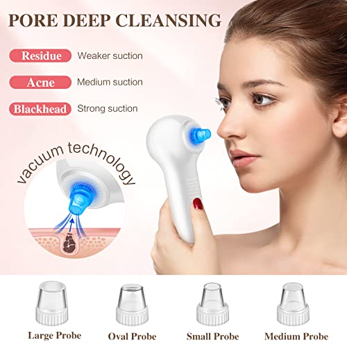 Facial Cleansing Brush Rechargeable,Blackhead Remover Vacuum Tool,Ipx7 Waterproof 3 In 1 Face Scrubber For Exfoliating, Massaging And Deep Pore Cleansing #TOP2