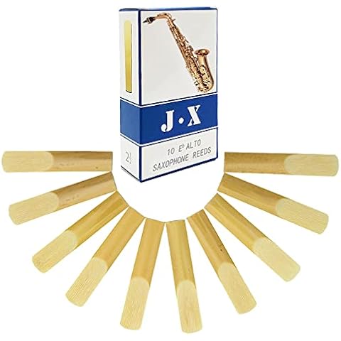 NICAVKIT 10 Pack Alto Saxophone Reeds 2.0/2.5/3.0, Alto Sax Reeds Strength 2.5 with Storage Box, Traditional Reeds for Alto Saxophone Cover
