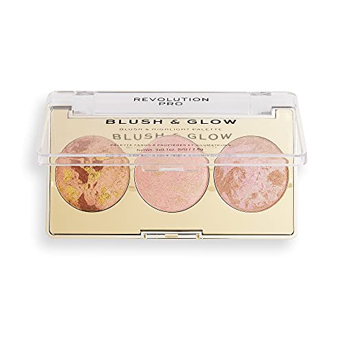 Revolution Pro Blush & Glow Gesichtspalette, pfirsichfarben