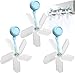 House of Quirk 3 pcs Air Conditioner Wind Deflector Fan | Adjustable Suction Cup AC Guide | Prevent Direct Cold Air in Bedroom & Home (Blue)
