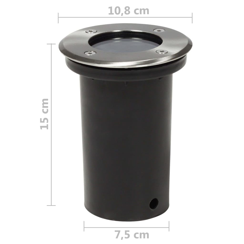 vidaXL Lampy najazdowe okrągłe (3 sztuki)