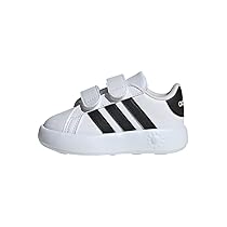 adidas Unisex – Bimbi 0-24 Grand Court 2.0 Shoes Kids, Cloud White, Core Black, Cloud White, 19 EU