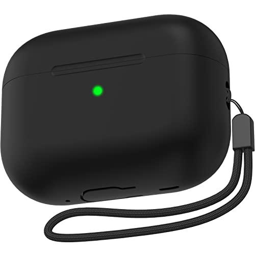 NIUTRENDZ Airpods Pro 2 Hülle Silikon Schutzhüllen Haut Case mit Schlüsselband [Front-LED Sichtbar] [Kabelloses Laden] Kompatible mit Apple AirPods Pro 2nd Generation 2022 Cover