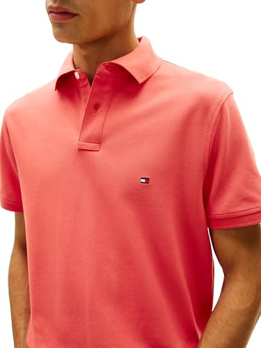 Image of Tommy Hilfiger Men's Short Sleeve Polo Shirts in Regular Fit With Stretch and Organic Pique Cotton