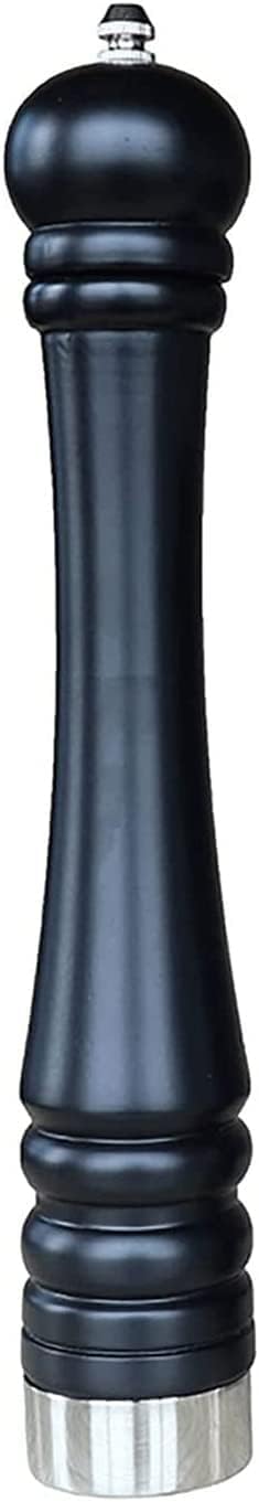 Pepper Grinder,Wooden Coarse Pepper Mill, Adjustable Manual Black Pepper Grinder for Home Restaurant BBQ,Pepper Grinder Mill of Black Color