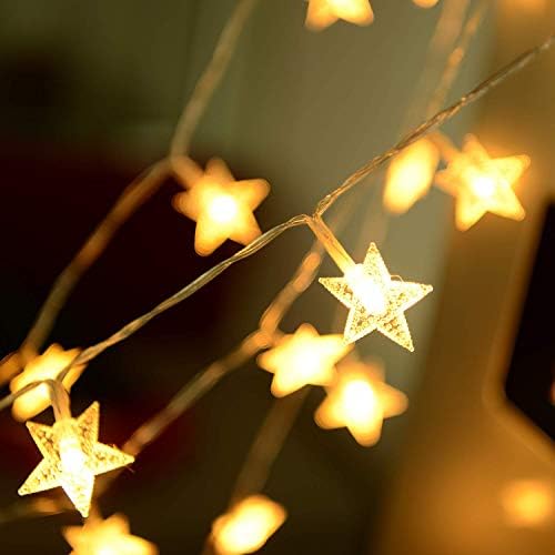 Star Fairy Lights, Sunnest String Lights Warm White 50 LED 5M Decoration Lightning for Christmas Wedding Birthday Holiday Party Indoor& Outdoor (5M)