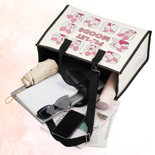 Bolsa Tote Divertida de Cerdito para Hombro miniatura 4