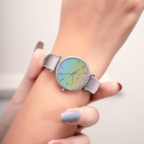 Image of BRUNO MILANO Fashion Forward Diamond Studded Bezel Watch with Added Sparkle for Women and Girls