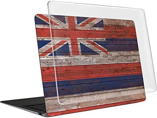 Skinit Case + Skin Compatible with MacBook Air 13in M1 (2021) Originally Designed Hawaiian Flag Dark Wood Design