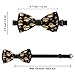WUXEKZO Boys Dark Fire Chinese Golden Dragon Japanese Totem Black Art Pre-Tied Bow Tie for Party, Business, Prom, Fashion Butterfly Bow Ties