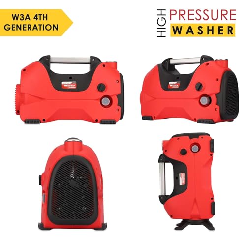 Image of STARQ W3A | 220 Bar 2100W | Heavy Duty High Pressure Washer for Car, Bike, Home | Pressure Adjustable with 1Ltr Professional Snow Foam Lance | Red