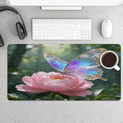 Flower Butterfly Desk Pad protector de escritorio 30x60 cm miniatura 5