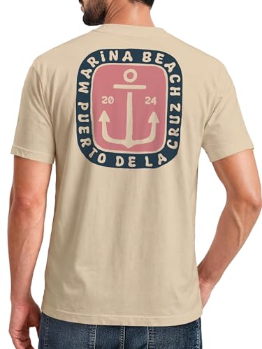 T-shirt homme ancre Neverless avec grand imprimé au dos et coupe ajustée
