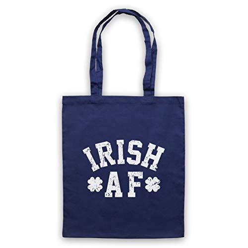 My Icon Art & Clothing St Patrick's Day Irish AF Lucky Shamrock Irish Patron Saint Sac d'emballage, Bleu Fonce