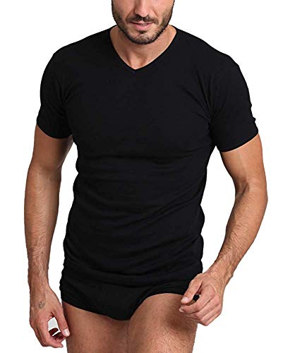 free spirit Basic Cotton Premium Quality 100% Cotton Men's V - Neck T-Shirt. Proudly Made in Italy.