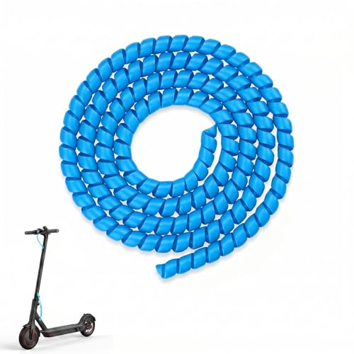 Espiral flexible de cable TPU de 120 cm para patinete eléctrico, perfecta para Xiaomi 1s/M365/Pro Ninebot Scoote, protector de cable ajustable para patinete eléctrico en azul (accesorios para patinete