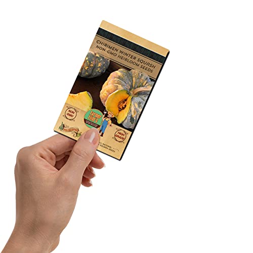 Farmer Flints Chirimen Winter Squash Seeds - Pack Of 30 Kabocha Squash Seeds For Planting - Heirloom Seeds Non Gmo Organic, High Germination Fresh Japanese Pumpkin Seeds For Planting Vegetables #TOP6