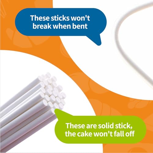 300Pcs 6 Inch(4MM DIA) Cake Pops Sticks,Lollipop Sticks, Cake pop Bags and Wrappers Chocolates and Cookies Set Including 100 Parcel Bags, 100 Papery Treat Stick, 100 Colorful Metallic Twist Ties