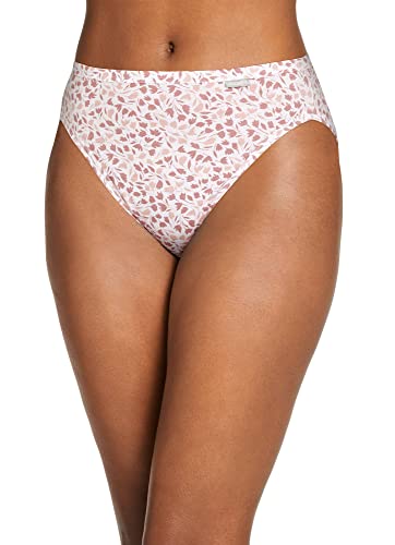 Image of Jockey Women's Underwear Elance French Cut - 3 Pack Underwear Women Pack, 100% Cotton, Diamond White /Prim Floral /Earth Rose, 5