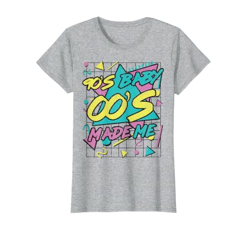 90's Baby 00's Made Me 1990s Vibes 90s Culture T-Shirt, Women, Heather Grey, 3X-Large