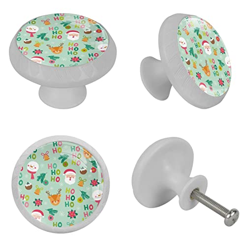 Boutons fluorescents lot de 4 pour commode et tiroir au design de Noël élan - 5