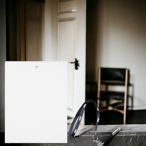 Pride Dog Door Replacement Flaps, Large - Doggie Door Replacement Flaps with Easy Install Lock-Out Panel, with Moofin SS Pet Training Whistle Durable White Rectangular Masonite~(Pack of 2)