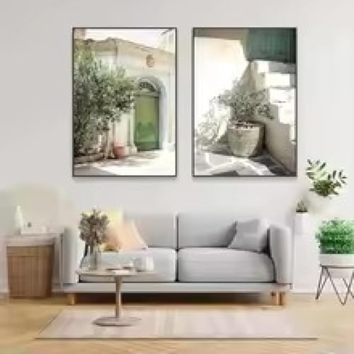 Photographie nature paysage côtier vert olive | Affiche décoration murale 40x60