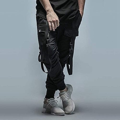 XYXIONGMAO Men's Futuristic Clothing Cargo Joggers Baggy Pants Gothic Techwear Streetwear Hip Hop Pants Cargo Pants for Men4