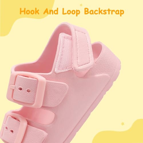 Image of Toddler Girls Boys Sandals Adjustable Buckle EVA Slipper Sandals With Hook Loop Back Strap
