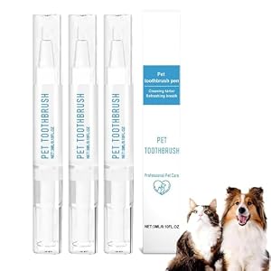 Pet Toothbrush Pen,Dog/Cat Teeth Cleaning Pen,Pet Tartar Remover for Teeth,Best Pet Dental Care Toothpaste-Pet Teeth Care Kit