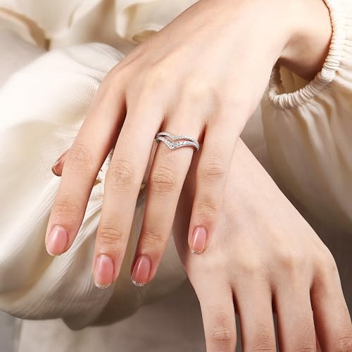 Bague d'éternité JALOKIVI en argent 925, le cadeau idéal d'alliances empilables pour elle - 3